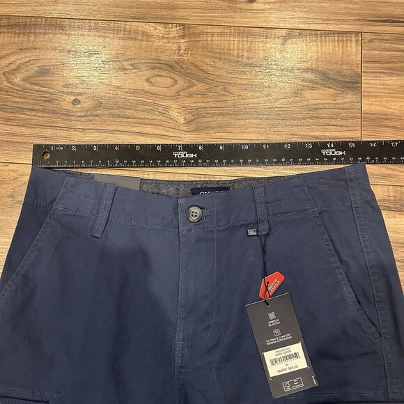 NWT Chaps Men Freedom Stretch 9" Cargo Shorts Blue Flat Front Size 30 - Picture 4 of 10